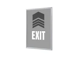 Kliklijst A1 complete set met print "EXIT" Grijs