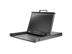 1-Port KVM Console 17 inch HD LCD Rack 1U USB QWERTY Keyboard