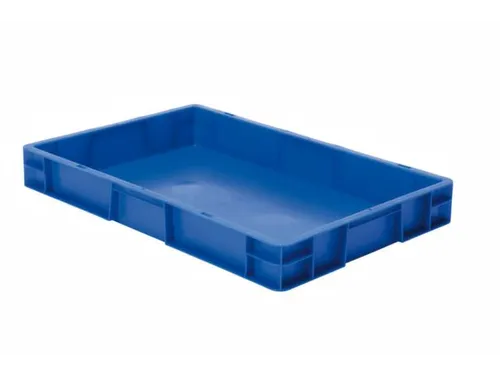 Euronorm-stapelbak 14.5l 75x600x400mm Wanden/bodem Gesloten Blauw