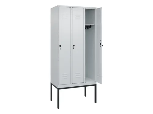 locker,HxBxD 2120x900x500mm,3vak,vak B 300mm,draaigrendel