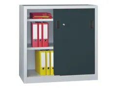 Schuifdeurkast Hxbxd 1000x1000x500mm 2 Oh Ral7035 Front Ral7016