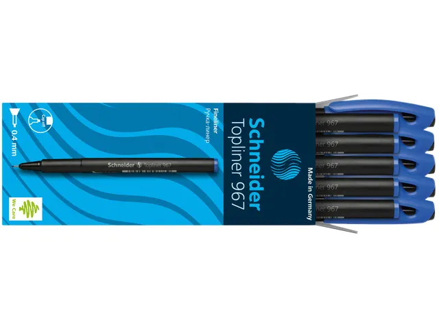 Fineliner Schneider Topliner 967 Blauw 0.4mm
