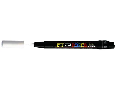 Brushverfstift Posca PCF350 Penseelpunt 1-10mm Wit
