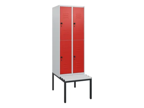 Dubbeldekse dekenkist,HxBxD 1950x600x815mm,2x2vak.,vak B 300mm