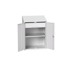 lessenaarkast 1130x800x550mm legbord en lade RAL7035 - 1