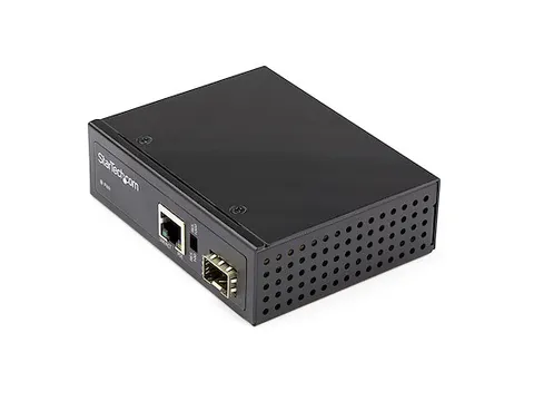 PoE+ Industrial Glasvezel naar Ethernet Media Converter 0W - SFP naar