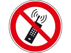 verbodsbord,mobiele telefonie verboden,sticker,folie,standaard,Ø 100m