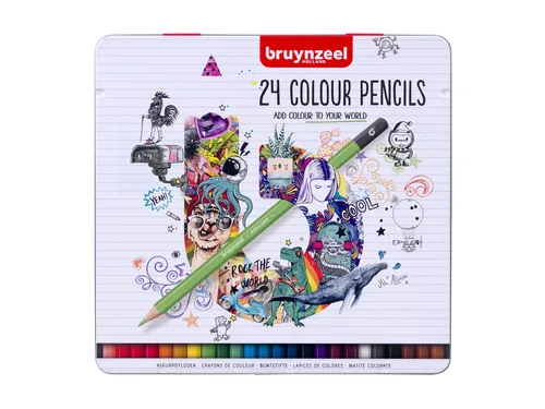 Kleurpotloden Bruynzeel assorti blik à 24 stuks