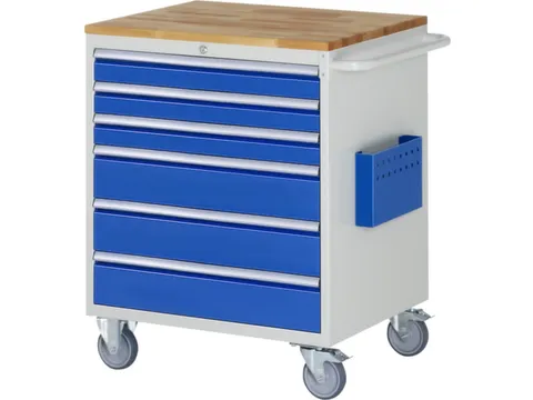 gereedschapswagen 975x770x650mm beukblad 450kg 6 laden RAL5010