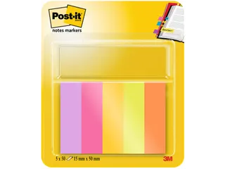 Markeerstrook Post-it 670-5-TFEN 15x50mm Energetic 5 stuks - 1