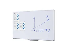 Whiteboard 100x150 cm Economy Magneethoudend Staal