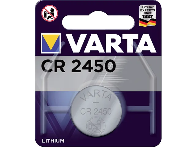 Batterij Varta knoopcel CR2450 lithium blister à 1 stuk