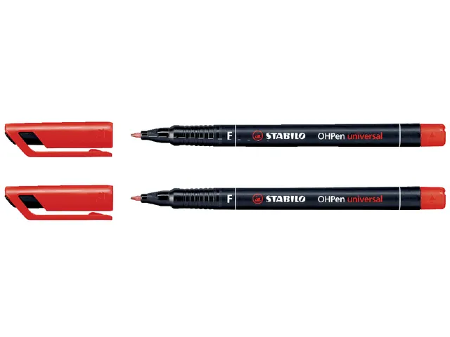 Viltstift STABILO OHpen 842/40 permanent rond fijn rood