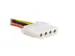 SATA naar LP4 Verloopkabel Voeding met 2 extra LP4