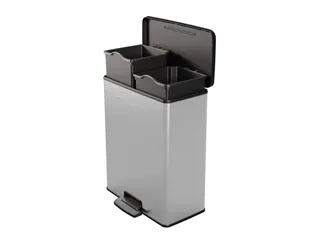Pedaalemmer Decobin Duo 26+26 Liter Zilver Zwart - 2