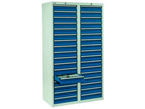 ladekast HxBxD 1800x1000x500mm 34laden vergrendeling RAL7035 RAL5010