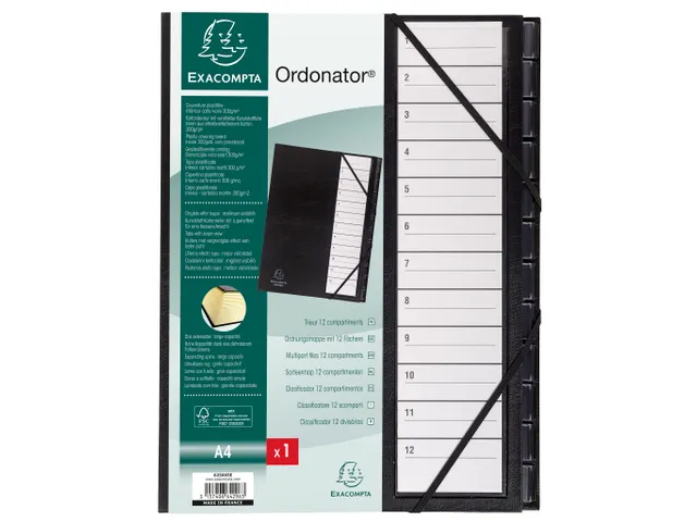 Sorteermap Ordonator plastic ruiter 1-12