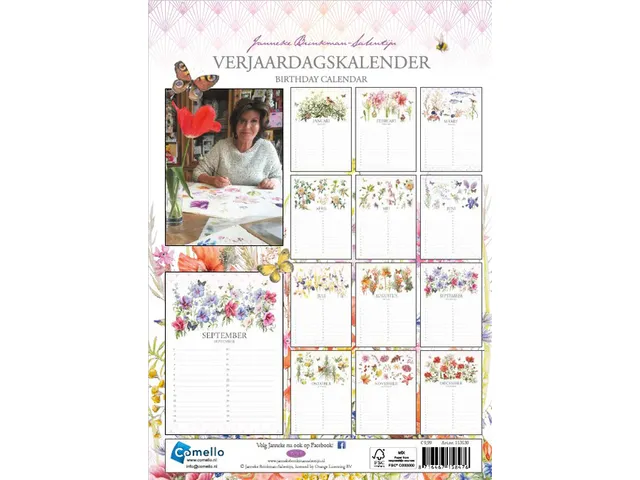 Verjaardagskalender Janneke Brinkman Klaprozen
