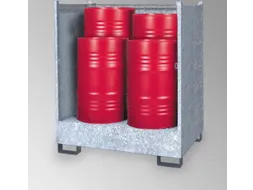Opvangbak 4x 200l 220l 1320x1410x 1290mm 3 Wanden
