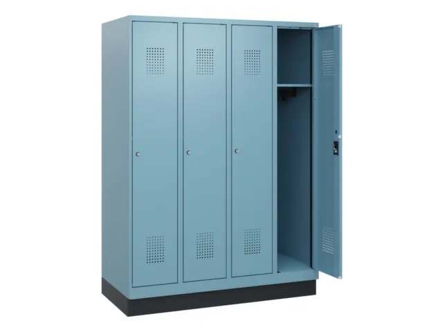 schoollocker,HxBxD 1630x1200x500mm,4vak,vak B 300mm,cil.-slot,sokkel