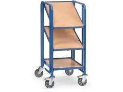 Eurobakkenwagens 2381 250kg 3 Etages Hout 410x610mm Ral5007