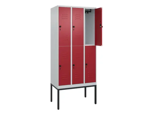 dubbeldekse locker,HxBxD 2120x900x500mm,3x2vak.,vak B 300mm