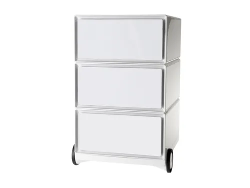 mobiel ladeblok,HxBxD 642x390x436mm,3lade(n),romp wit,front wit