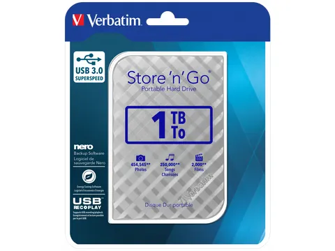 Store 'n' Go USB 3.0 Draagbare harde schijf 1TB Zilver