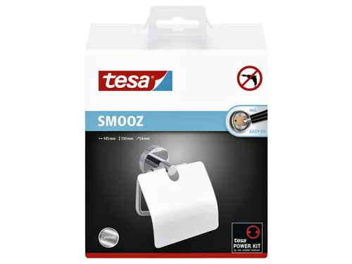 Toiletrolhouder Tesa Smooz 40315 met deksel