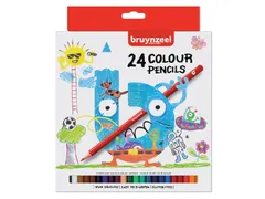 Kleurpotloden Bruynzeel Kids blister à 24 stuks assorti
