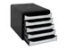 Module de classement Big Box Plus 5 tiroirs Glossy - Blanc brillant