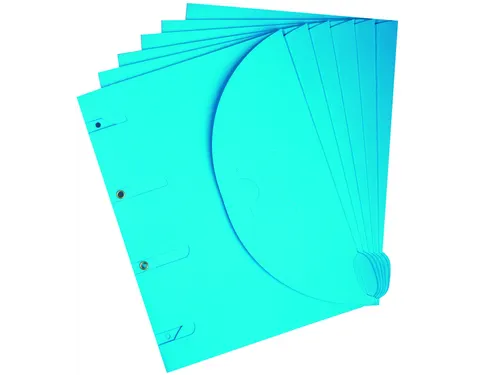 Smartfolder geperforeerde opbergmappen A4 blauw 6 stuks