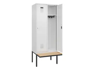 locker met bank,HxBxD 2120x800x815mm,2vak,vak B 400mm,cilinderslot - 1