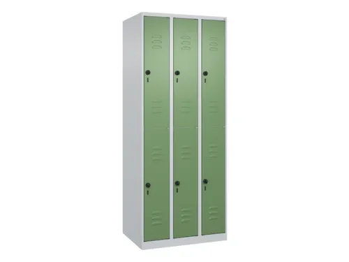 dubbeldekse locker,HxBxD 1850x750x500mm,3x2vak.,vak B 250mm
