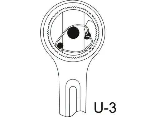 GEDORE 2093 U-3omkeerbare ratel 1/4 inch 129mm