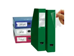 Etikethouder Djois 35x75mm zelfklevend transparant 12 stuks