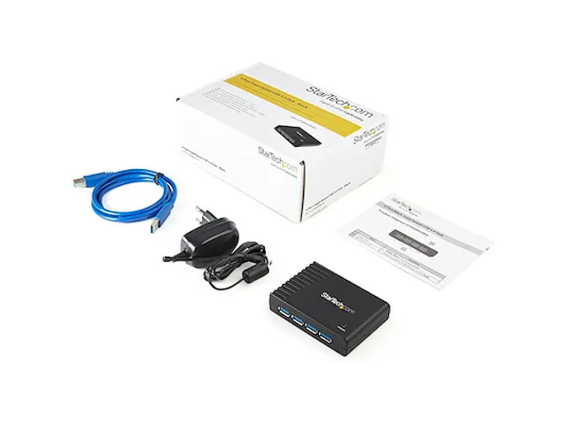 4-poort SuperSpeed USB 3.0 Hub Zwart