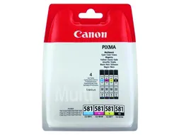 Canon CLI-581 Inktcartridges Zwart + 3 Kleuren Set
