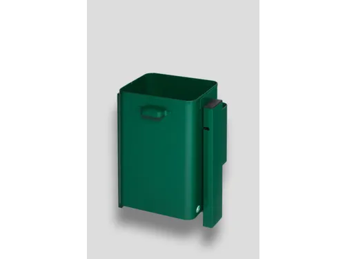 Afvalbak 40 Liter Wand/Paal Mosgroen