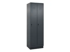 locker,HxBxD 1950x600x500mm,2vak,vak B 300mm,draaigrendel,sokkel