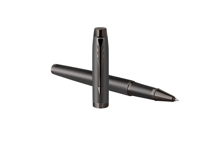 Rollerpen Parker IM Monochrome Gun Metal Fijn Zwarte inkt