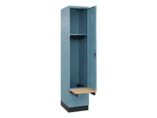 locker met bank,HxBxD 1950x400x815mm,1vak,vak B 400mm,cilinderslot - 1
