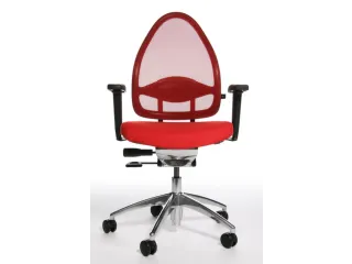 Bureaustoel Rood Zitting 430-520x 480x 500mm Netrug Synchroonmech. - 4