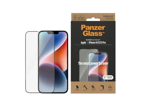 PanzerGlass Screen Protector iPhone 14 | 13 | 13 Pro | Ultra-Wide F