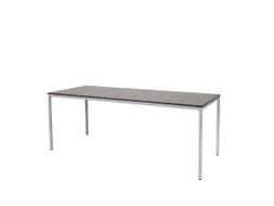 Domino Basic Tafel Vaste Hoogte 2000x800mm Logan Eiken Alu 4-Poots