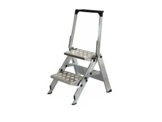 Vouwtrap Aluminium Platformhoogte 0.47m Geribbelde Plaat - 1