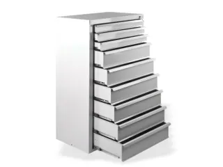 ladekast,HxBxD 1200x700x435mm,9lade(n),volledig uittrekbaar - 1