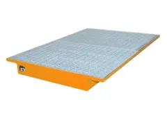 ophangbak,opvangvol. 200l,HxBxD 160x1750x915mm,m. rooster,staal