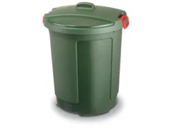 afvalbak,HxØ 640x390-490mm,romp PP groen,deksel PE groen