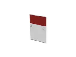 baliepaneel,v. bureau,aanbouw rechts,B 800mm,Bl-wit,BN4011-rood